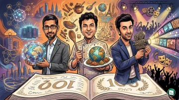 Representation of global influence and the TIME 100 logo