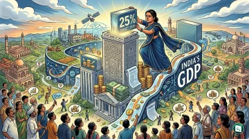 State Bank of India logo against a rising stock market graph