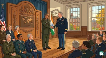General Upendra Dwivedi at the United States Army War College induction ceremony