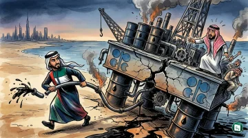 UAE flag and OPEC logo representing the withdrawal from the oil alliance