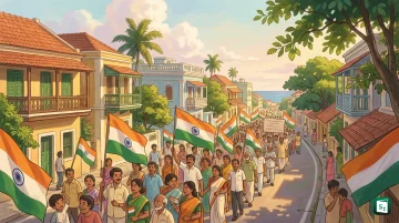 Union Home Minister Amit Shah participating in the Har Ghar Tiranga Yatra in Puducherry