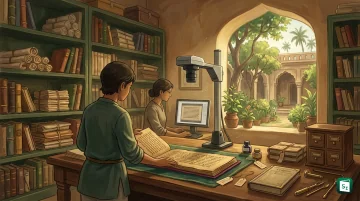 Ancient palm-leaf medical manuscripts being preserved at the Sevadhi Museum and Indological Research Institute in Kumaranalloor, Kottayam