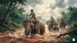 Mahouts with kumki elephants at Jaldapara National Park during flood rescue operations honoured with Gaj Gaurav Awards