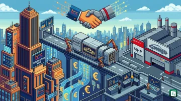 TCS and Porsche logos with digital automotive and AI mobility illustration