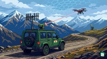 Indrajaal Ranger mobile anti-drone patrol vehicle for border and urban security