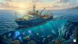 The Fishery and Oceanographic Research Vessel (FORV) Sagar Sampada sailing in the deep sea to survey fishery resources in the Indian Exclusive Economic Zone