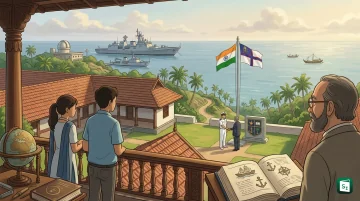 Officials of the Indian Navy and the Central University of Kerala during the signing of a Memorandum of Understanding at the Naval War College in Goa