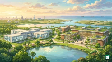 Representative image showing Chennai's skyline symbolising the four investment MoUs signed by Tamil Nadu with Chubb, Nordex, MotiveLink and the University of Western Australia