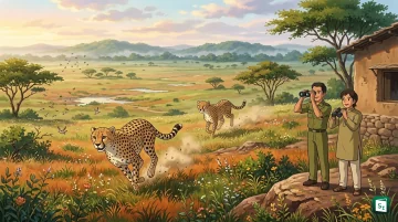 Cover of the book Bringing the Cheetah Back to India by Prashant Agrawal, published by Hachette India