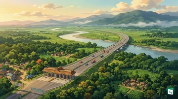 A four-lane access-controlled highway corridor connecting Guwahati to Tezpur in Assam