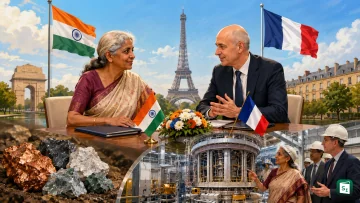 Union Finance Minister Nirmala Sitharaman with French Minister Roland Lescure at the India-France Economic and Financial Dialogue in Aix-en-Provence