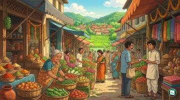 Illustration representing Goods and Services Tax Day with the text GST Day and the One Nation One Tax slogan