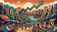 IMF logo with abstract financial charts and India growth graph in background