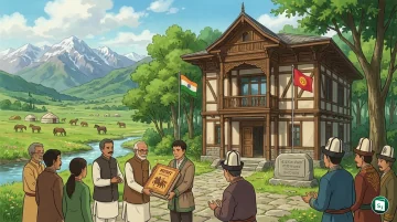 Inauguration ceremony of the International Centre for Civilizational Studies Manas and Mahabharata in Bishkek, Kyrgyzstan