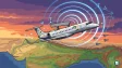 Netra AEW&C aircraft in flight with dorsal-mounted AESA radar dome visible