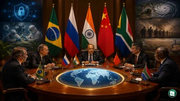 National Security Advisers and heads of delegation from BRICS member countries posing for a group photograph at the 16th BRICS NSA meeting in New Delhi