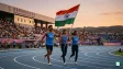 Indian athletes at the Asian U23 Athletics Championships 2026 medal ceremony in Ordos, China
