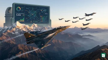 Indian Air Force fighter aircraft including Su-30MKI and Rafale jets flying in formation