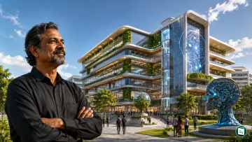 Padma Shri Sridhar Vembu inaugurating the VELS Thiruvanmiyur campus, India's first AI-integrated vertical university campus in Chennai