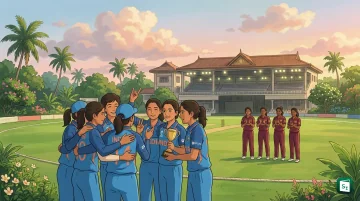 Indian Deaf Women's Cricket Team celebrating with trophy after winning the T20I series against Sri Lanka