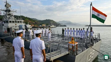 INS Malvan, the second Mahe-class Anti-Submarine Warfare Shallow Water Craft, commissioned at Karwar