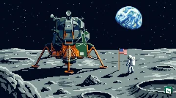 Astronaut footprint on the lunar surface with Earth in the background, symbolizing International Moon Day
