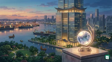 DBS Bank headquarters at Marina Bay Financial Centre in Singapore