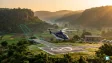 A helicopter approaching Undavalli Heliport in Andhra Pradesh using satellite-based Point-in-Space navigation