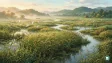 A view of the Borjuli wetland in Sonitpur district, Assam, home to the wild rice species Oryza rufipogon