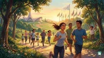 Olympic rings symbol with the text 'You Can Do This. Let's Move' for International Olympic Day 2026