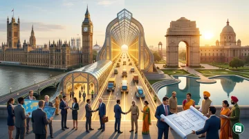 Union Minister Piyush Goyal addressing a business plenary session in London during the India Global Forum UK-India Week 2026