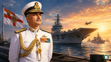 Vice Admiral Sanjay Vatsayan at the Western Naval Command headquarters