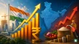 OECD logo and economic growth chart representing India's GDP projections