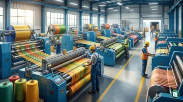 An image representing the Indian textile manufacturing industry