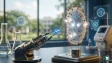 Digital illustration showing targeted radioligand therapy attacking cancer cells