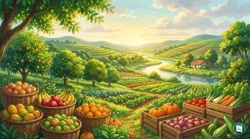 Chart showing growth in India's horticulture production for 2025-26