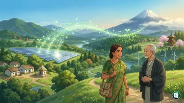Digital representation of carbon credit trading between India and Japan