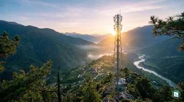 Mobile tower in mountainous border region of Arunachal Pradesh