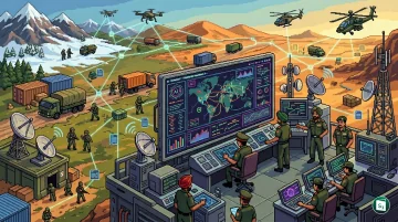Digital representation of Indian Army's logistics and AI command systems