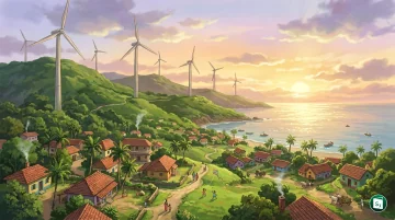 Wind turbines against a clear sky representing Global Wind Day 2026