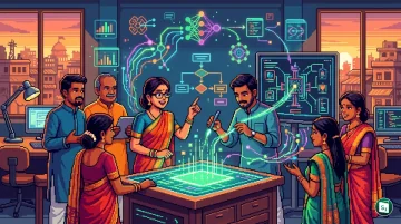 Maharashtra School Education Minister Dadaji Bhuse and Google officials at the signing of the LoI for AI teacher training
