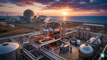 A visual of the hydrogen production facility at IGCAR Kalpakkam showing the technology demonstrator plant