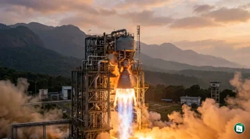 ISRO semi-cryogenic engine power head test article at IPRC Mahendragiri test facility