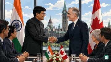 Union Minister Piyush Goyal meeting with Canadian officials to discuss trade