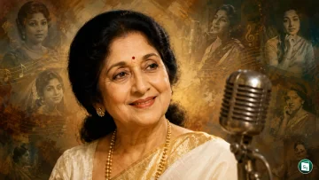 A portrait of legendary Indian playback singer Suman Kalyanpur