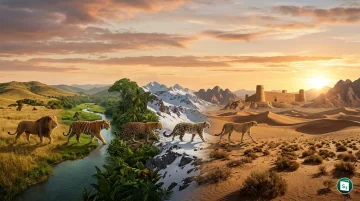 Graphic representation of the seven big cats covered under the International Big Cat Alliance