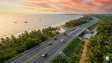 A scenic view of a newly developed four-lane national highway in India