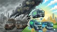 Clean mobility vehicles and electric public buses operating on the streets of Delhi NCR