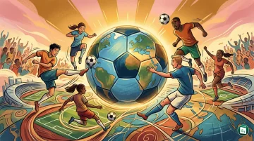 A football on a field representing global unity and World Football Day