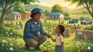 United Nations Peacekeepers on patrol duty